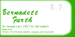 bernadett furth business card